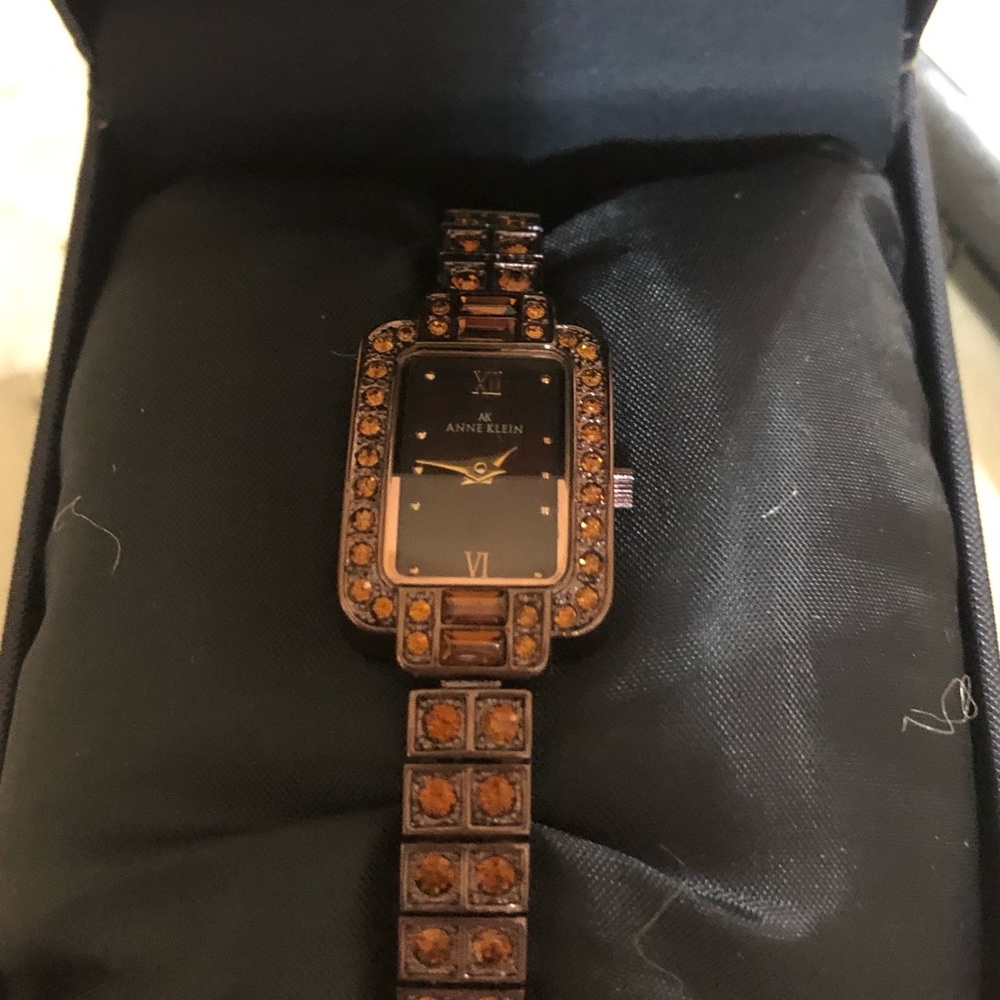 Anne Klein watch with genuine Swarovski crystals.